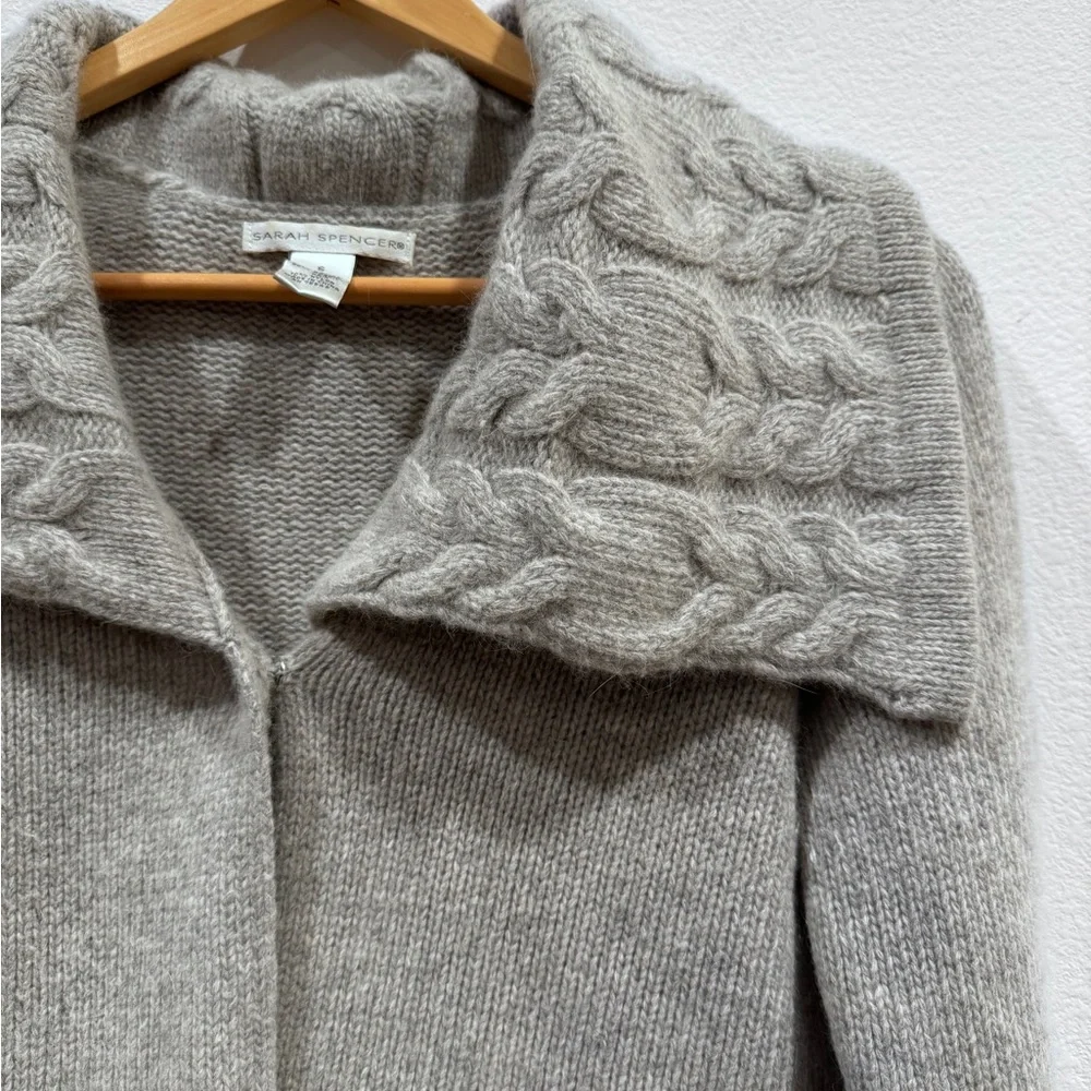 Sarah Spencer Lambs Wool Cardigan Sweater - Picture 3 of 5